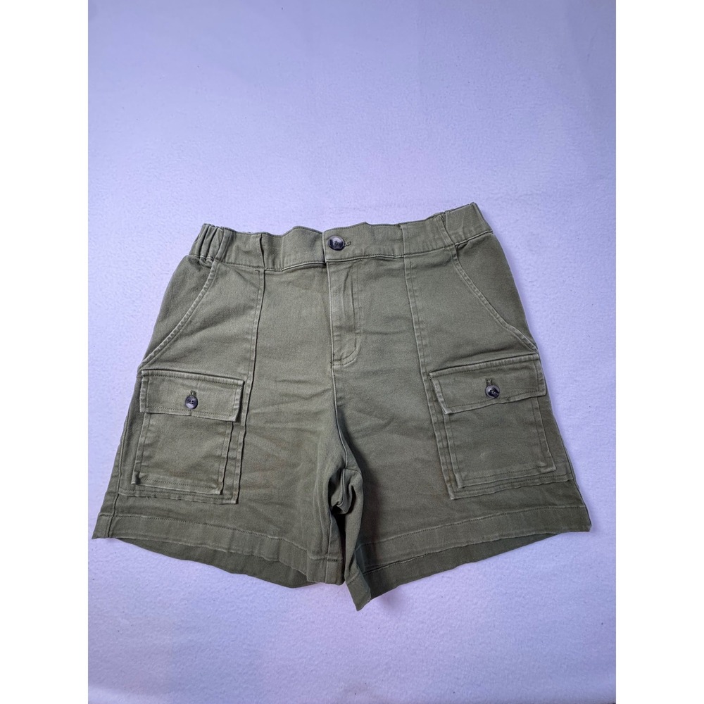 Gorpcore LEPUNUO Womens Large Cargo Shorts Olive Green High Waist Utility Pocket